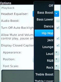 Press the required sound quality.