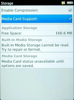 When the box next to the menu item is ticked (V), use of memory card is activated.