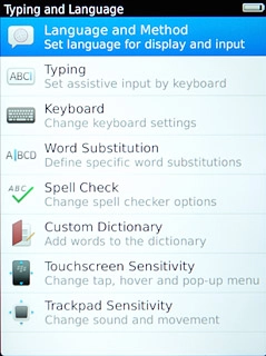 Press Language and Method.