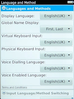 Press Display Language.