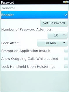 When the box next to the menu item is ticked (V), the function is turned on.