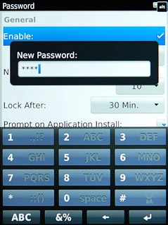 If the phone lock code is turned on:Key in a phone lock code of your own choice and press Enter.