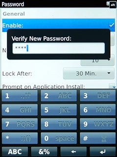 Key in the same phone lock code again and press Enter.