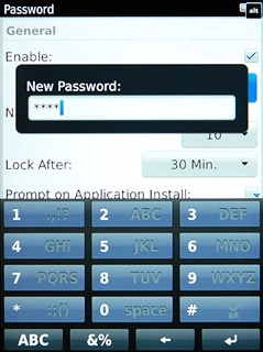 Key in a new phone lock code and press Enter.