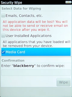 When the box next to the menu item is ticked (V), the selected data will be deleted.