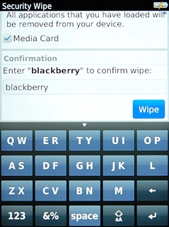 Press Wipe.The default settings are restored.