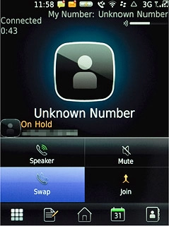 Press Swap to swap calls.