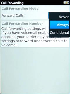 Press one of the following options:Always, go to 2a.