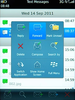 Press Forward.Key in the first letters of the required contact.Matching contacts are displayed.