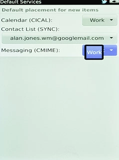 Press the required email account.