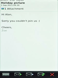 Press the reply icon.Write your email message.