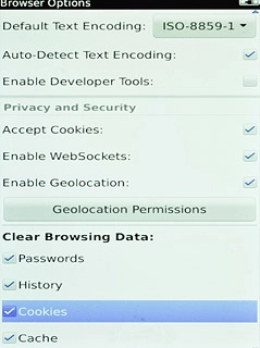 When the box next to the menu item is ticked (V), it's selected.