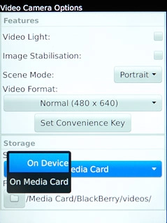 Press On Device or On Media Card.