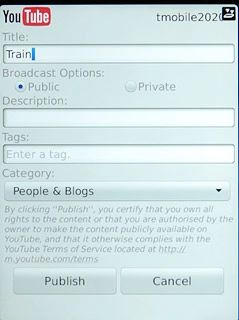 Key in text for the video clip.Press Publish.