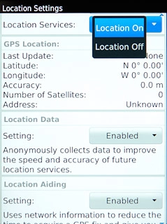 Press Location On or Location Off.