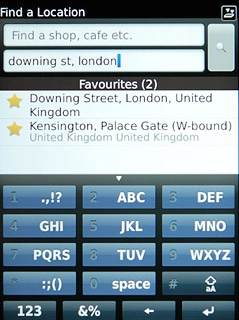 Key in the required destination and press Enter.