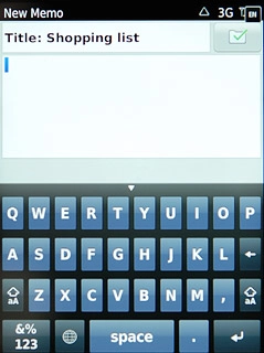 Press the message field.Write the note.