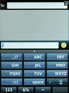 To key in numbers or symbols:Press 123 or &%.
