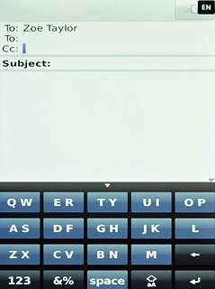 Press the field next to Cc or To and key in the required email address.