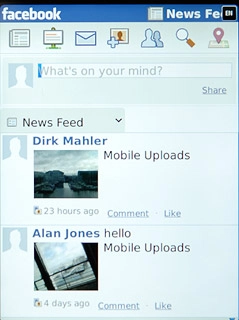 Key in the required status update and press Share.