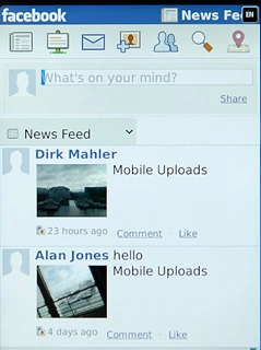 Press the messages icon.