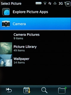 To upload a new picture:Press Camera.