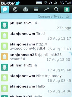 Press the messages icon.