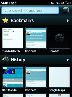 Press the address field.