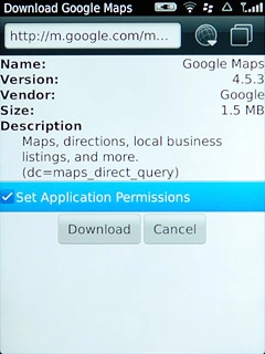 Press Download.Google Maps is downloaded and installed.