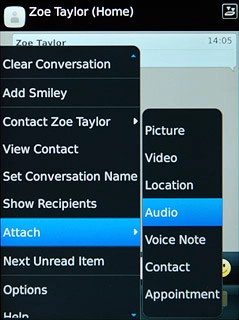 Press Audio.Go to the required folder.