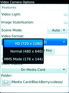 Press the required setting.