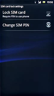 When the box next to the menu item is ticked (V), use of PIN is turned on.