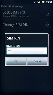 Key in a new four-digit PIN and press OK.