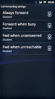 Press one of the following options:Always forward