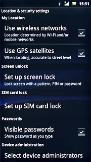 Press Set up SIM card lock.