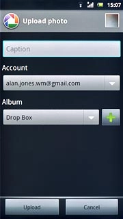 Key in text for the picture.Press Upload.