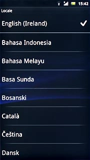 Press the required language.