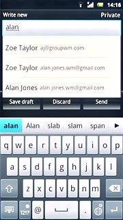 Press the required contact.To add more recipients.