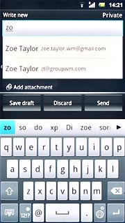 Press the required contact.