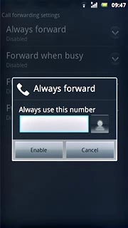Key in +61414121121 and press Enable.The request is sent.