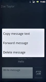 Press Forward message.