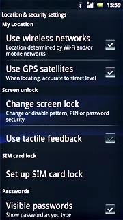 Press Change screen lock.If the phone lock code is a pattern:Draw the current phone lock code.