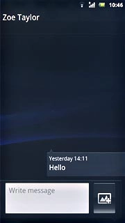 Press and hold the required text message until a pop-up menu is displayed.