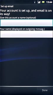 Press the field below Give this account a name (optional) and key in a name for your email account (such as Private or Work).