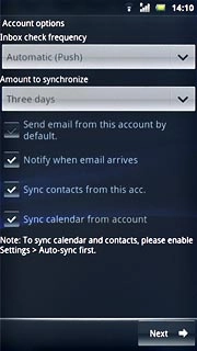 Press Send email from this account by default to turn the function on or off.