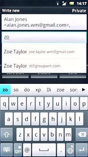 Press the required contact.