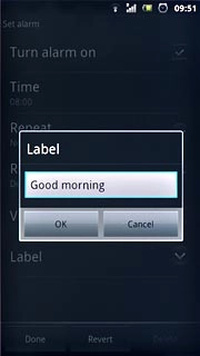 Write the required text and press OK.