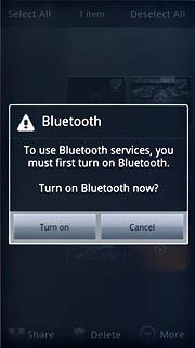If required, press Turn on to turn on Bluetooth.