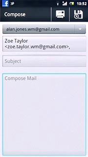 Press Compose Mail and key in the required text.