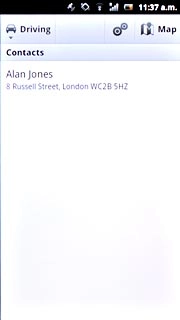 Contacts with addresses are displayed.Press the required contact.